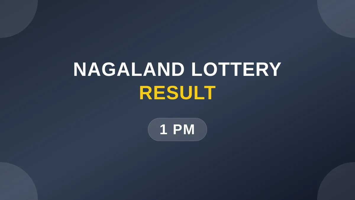 Nagaland State Lottery Today Result 1 PM
