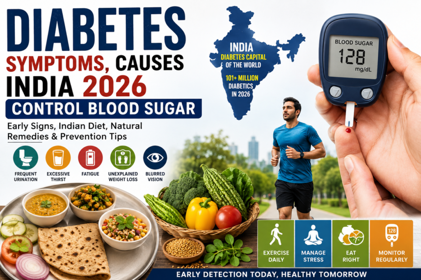 diabetes symptoms causes India 2026 control blood sugar