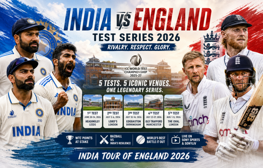 India vs England Test Series 2026