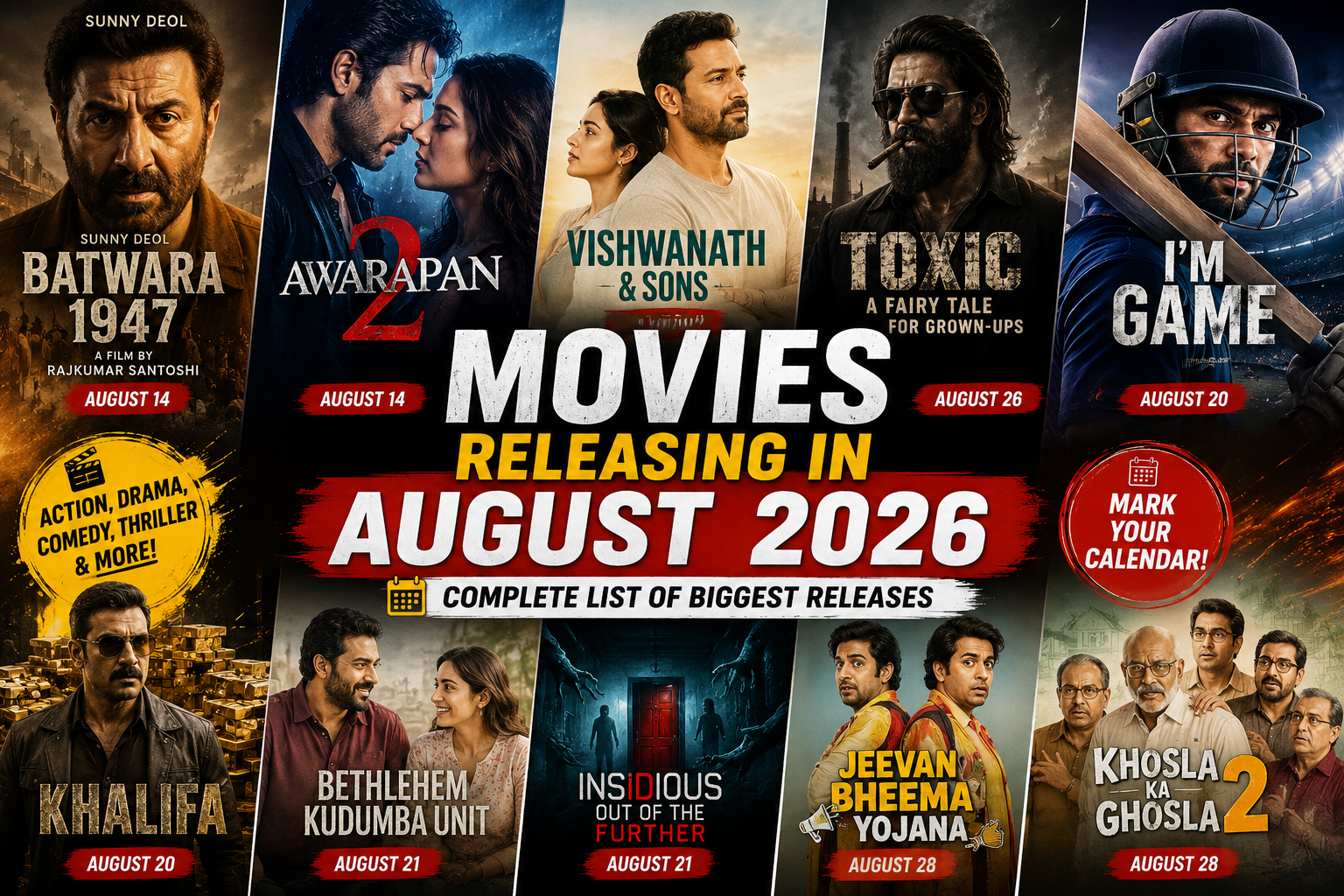 Movies Releasing in August 2026