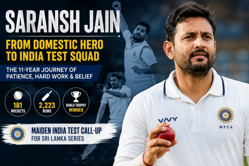 Saransh Jain Cricket Career