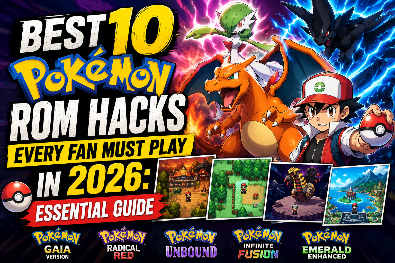 Best 10 Pokémon ROM Hacks Every Fan Must Play in 2026