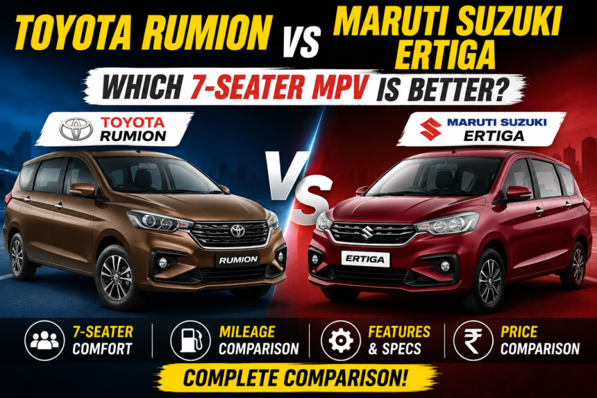 Toyota Rumion vs Maruti Suzuki Ertiga