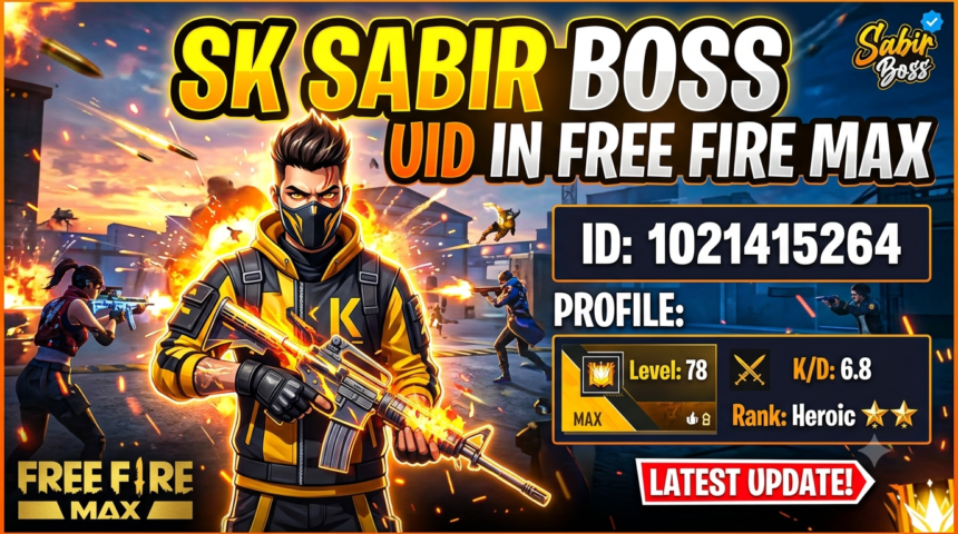 SK Sabir Boss UID in Free Fire MAX profile update